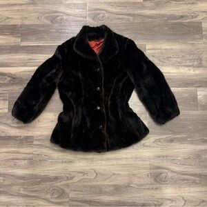 Chic Black Faux Fur Teddy Jacket